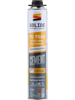 Клей-пена полиуретановая професс. SOLIDE Cement