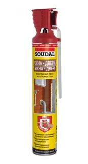 Пена монтажная "Soudal" ОКНА ДВЕРИ с аппликатором Genius Gun