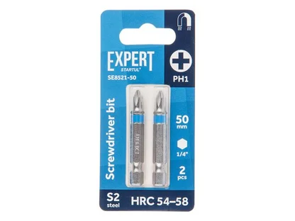 Насадка крестообразная PH1 2шт EXPERT STARTUL (SE8521-50) (бита Phillips магнитная)
