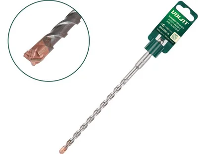 Бур (сверло) SDS-plus QUADRO-X ВОЛАТ (бур по бетону, крестовая пластина) (6х150х210 мм)