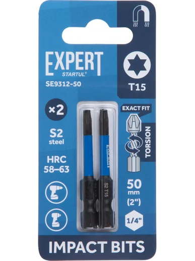 Насадка ударная T15 2шт EXPERT STARTUL (SE9312-50) (торсионная бита Impact)