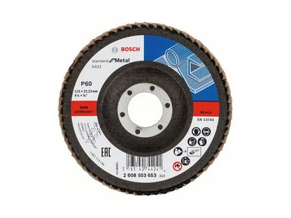 Круг лепестковый K60 конический STANDARD FOR METAL BOSCH (115х22.2 мм)