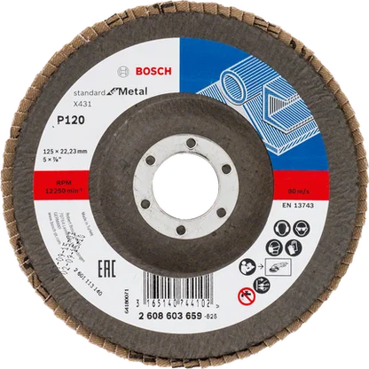 Круг лепестковый K120 конический STANDARD FOR METAL BOSCH