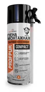 Пена монтажная бытовая всесезонная PROFPUR COMPACT