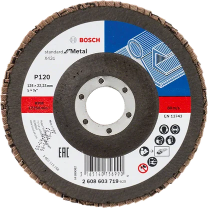 Круг лепестковый K120 плоский STANDARD FOR METAL BOSCH