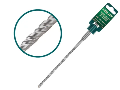 Бур (сверло) SDS-plus S4 ВОЛАТ (бур по бетону) (6х150х210 мм)