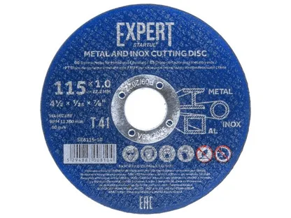 Круг отрезной для металла и нерж. стали EXPERT STARTUL (115х1.0х22.2 мм)