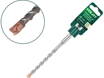 Бур (сверло) SDS-plus QUADRO-X ВОЛАТ (бур по бетону, крестовая пластина) (8х100х160 мм)