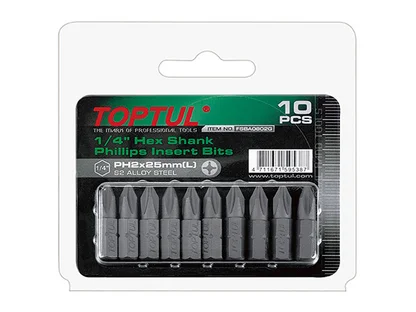 Насадка крестообразная PH0 10шт блистер TOPTUL
