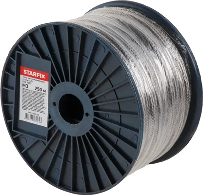 Трос нерж.сталь(А2), DIN 3055 (бухта) STARFIX (М3 250 м)