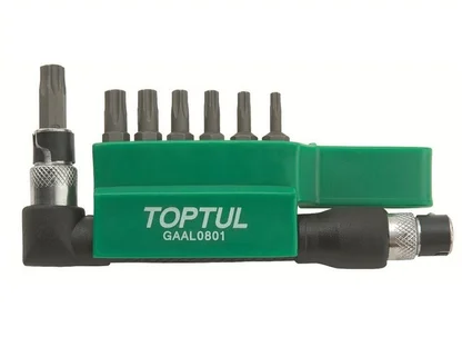 Набор бит "TORX" 1/4" Т10-Т40 8шт TOPTUL