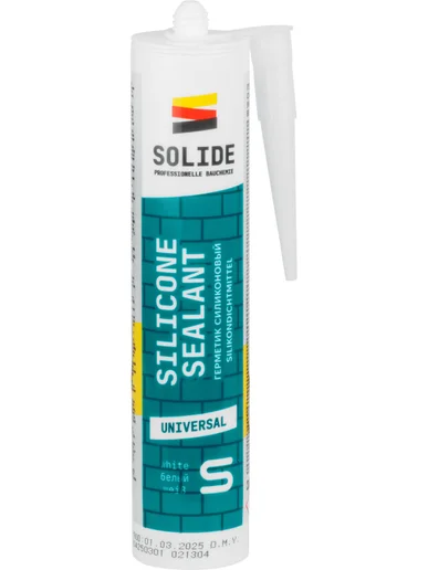 Герметик силиконовый универсальный SOLIDE (белый)