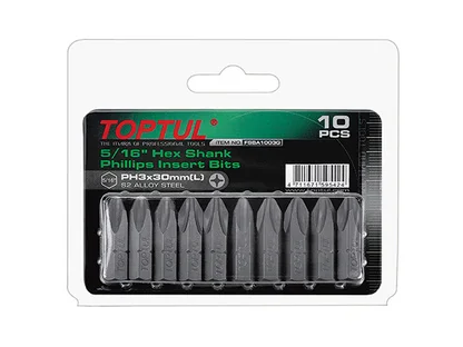 Насадка крестообразная PH4 5/16" 10шт блистер TOPTUL