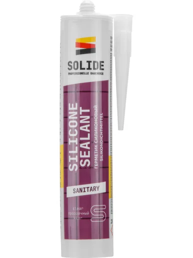 Герметик силиконовый санитарный SOLIDE (прозрачный)