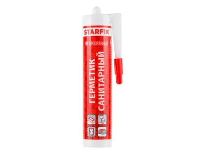 Герметик силиконовый санитарный STARFIX (прозрачный)