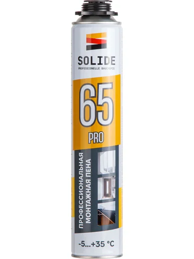 Пена монтажная профессиональная всесезонная SOLIDE Foam Pro 65
